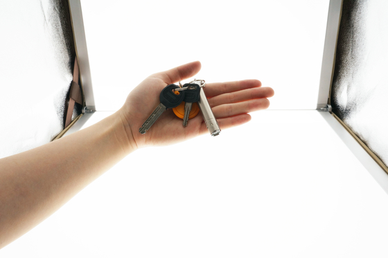 ギフトの昇進のための管の形のステンレス鋼LED キーチェーンの懐中電燈