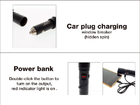 1つの緊急の懐中電燈、USBの再充電可能な緊急の懐中電燈に付きMultifunctinal 3つ