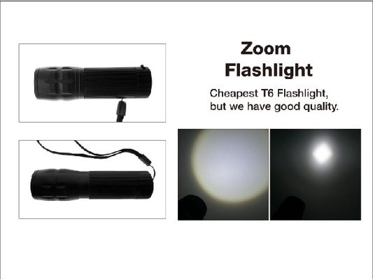 XML T6 EDC LEDの懐中電燈の小さい日曜日のズームレンズ ポケット・サイズ4 * AAA電池のトーチ