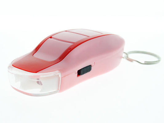 小型サイズのキーチェーンのダイナモLEDの懐中電燈のプラスチック80 * 44 * 25mm