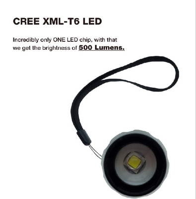 3 * AAA電池EDC LEDの懐中電燈XML T6の金属のトーチの従来型