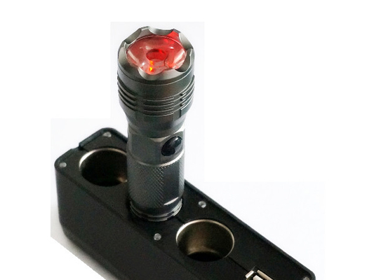 赤い/銀のStarlite EDC LEDの懐中電燈の再充電可能なタイプ押しボタン スイッチ